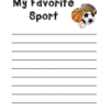 FREE My Favorite Sport Opinion Writing Paper - Image 4