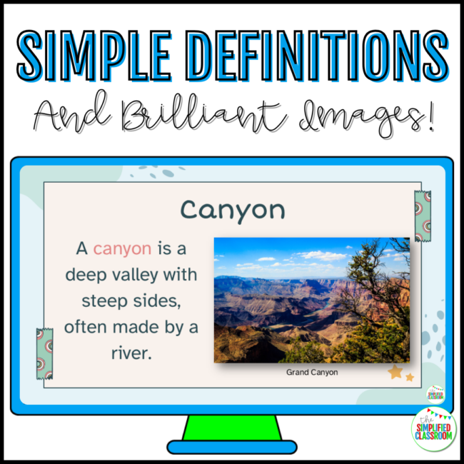 Landforms 1st 2nd 3rd Grade Geography Landforms & Landscapes Slides & Pictures - Image 2