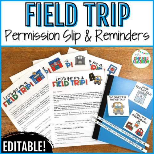 Field Trip Permission Slip Editable Zoo Pumpkin Patch Field Trip Letter Reminder