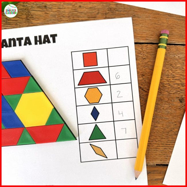 Christmas Tangrams Activities & Printable Tangrams Pattern Blocks Mats Templates - Image 4
