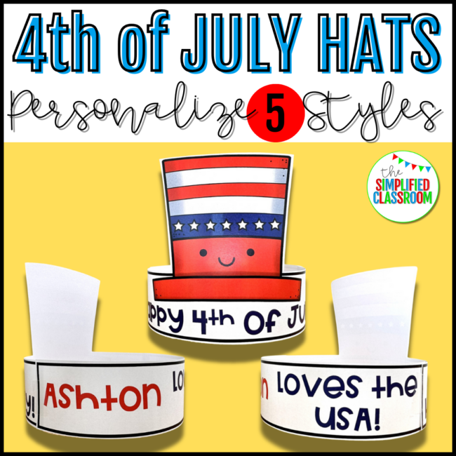 4th of July Hat Headband Crown Fourth of July Patriotic Uncle Sam Hats Craft - Image 3