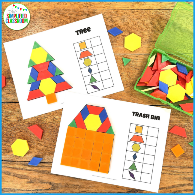 Earth Day Pattern Blocks Spring Tangrams Pattern Blocks Mats Printable Tangrams - Image 2