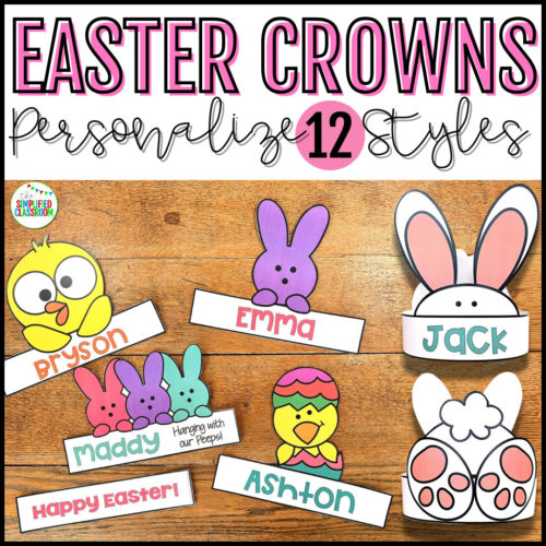 Easter Bunny Headband Easter Crown Easter Hats Craft Peep Day Hat Cut & Paste
