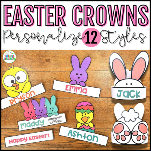Easter Bunny Headband Easter Crown Easter Hats Craft Peep Day Hat Cut & Paste