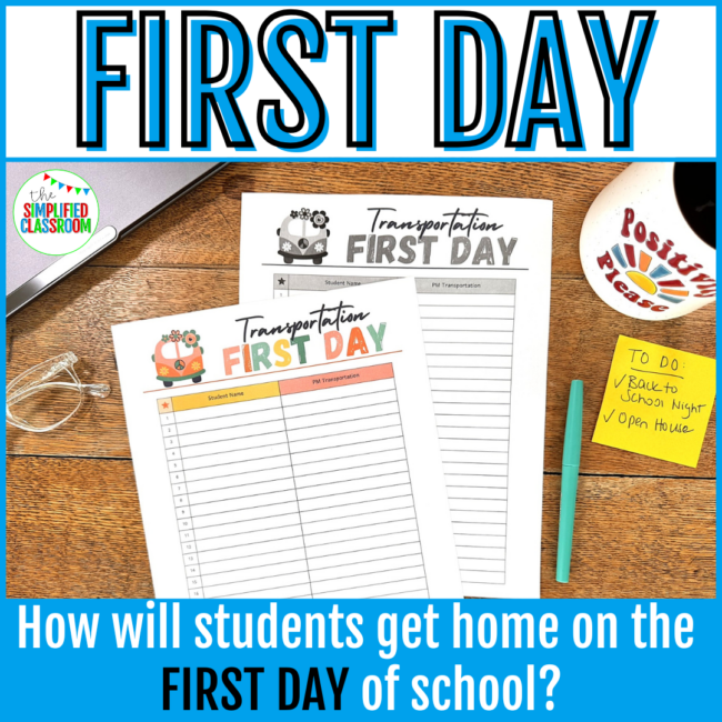 How Will Your Child Get Home on the First Day of School Form Transportation List - Image 4