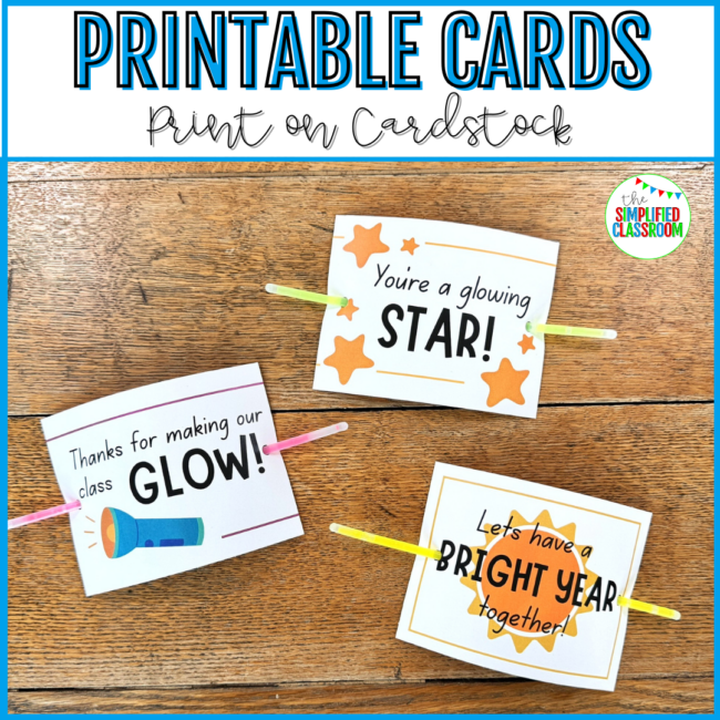 Glow Stick Back to School, Halloween, Valentine, Glow Day Shine Bright Gift Tags - Image 4