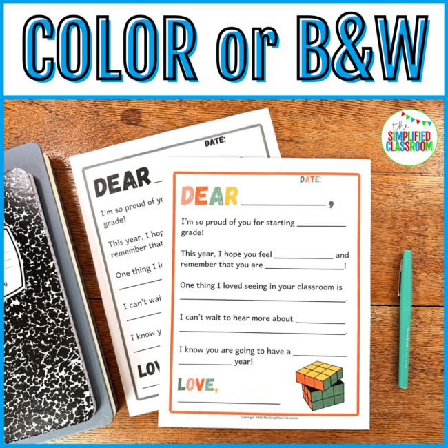 Back to School Night Letter From Parents to Student - Open House Notes to Child - Image 2