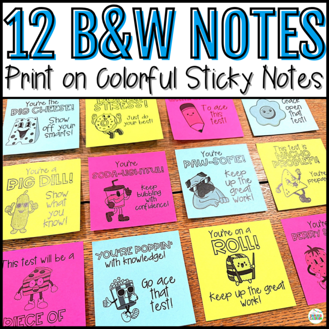 Testing Motivation Cards State Testing Motivational Notes Sticky Note Printables - Image 4