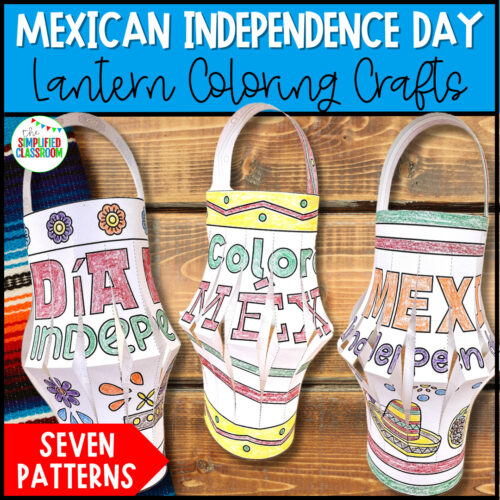 Colorful paper lantern craft for Mexican Independence Day activities