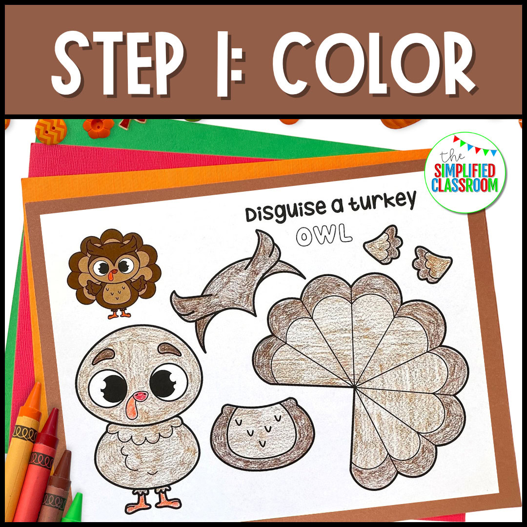 Printable Disguise a Turkey Craft sheets