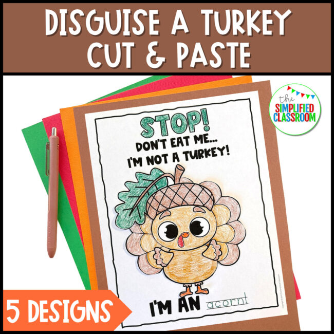 Disguise a Turkey Craft Fun Thanksgiving Activity for Kids - The ...