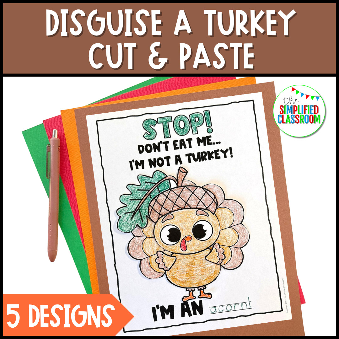 Disguise a Turkey Craft Fun Thanksgiving Activity for Kids