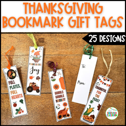 Printable thankful bookmarks for students’ Thanksgiving crafts