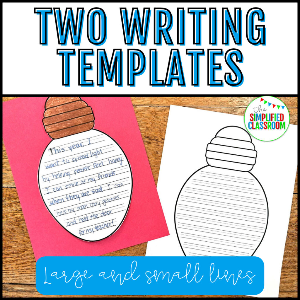 Printable Christmas Light Bulb Template Easy Holiday Craft for Kids ...