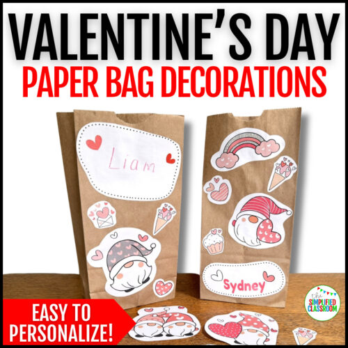 Gnome Valentine’s Day Bag Cute Classroom Valentine Craft